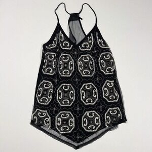 Hazel Black Beaded Tank Top